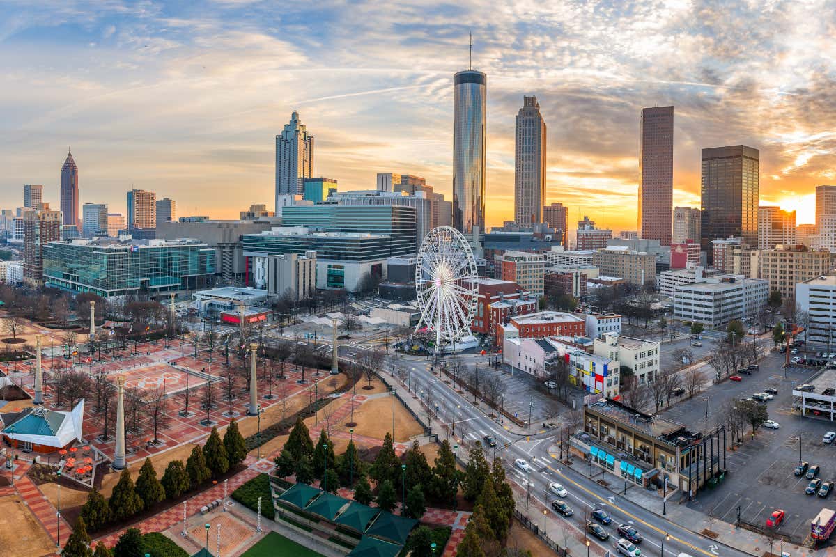 Vista aérea de la ciudad de Atlanta, en Estados Unidos