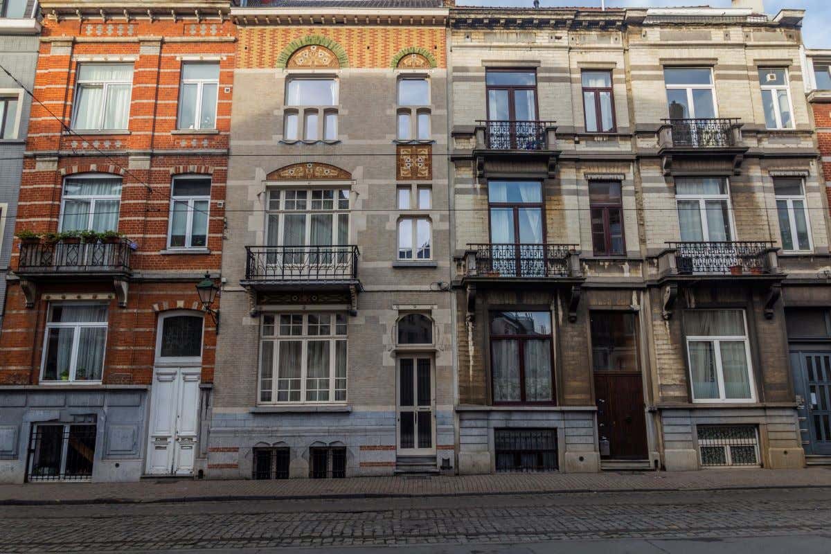 Fachada de varios edificios en Saint-Gilles, Bruselas