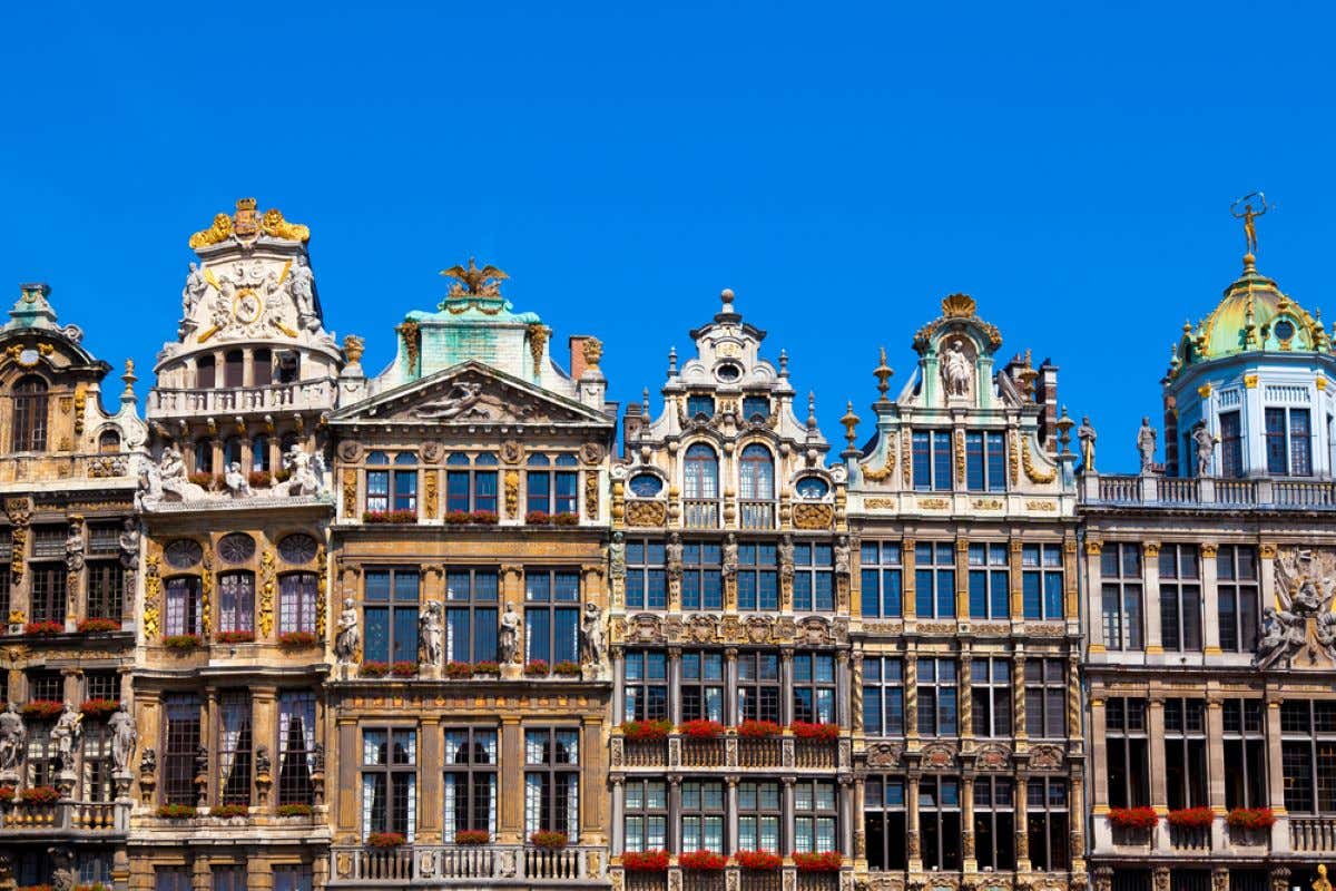 The buildings of the Grand Palace in Brussels.