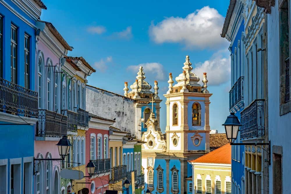 Casas de colores de Pelourinho, barrio histórico de Salvador de Bahía