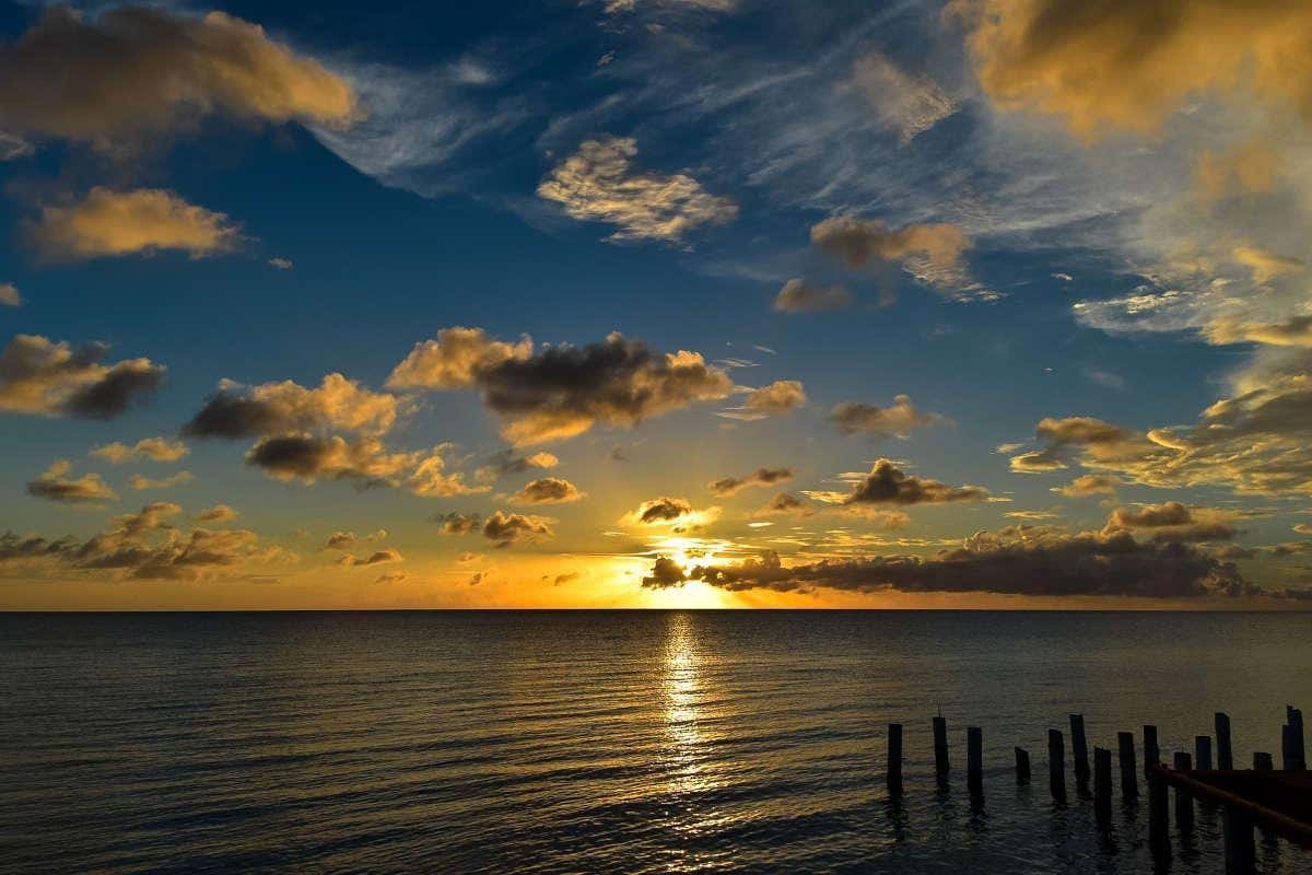 Atardecer en una playa