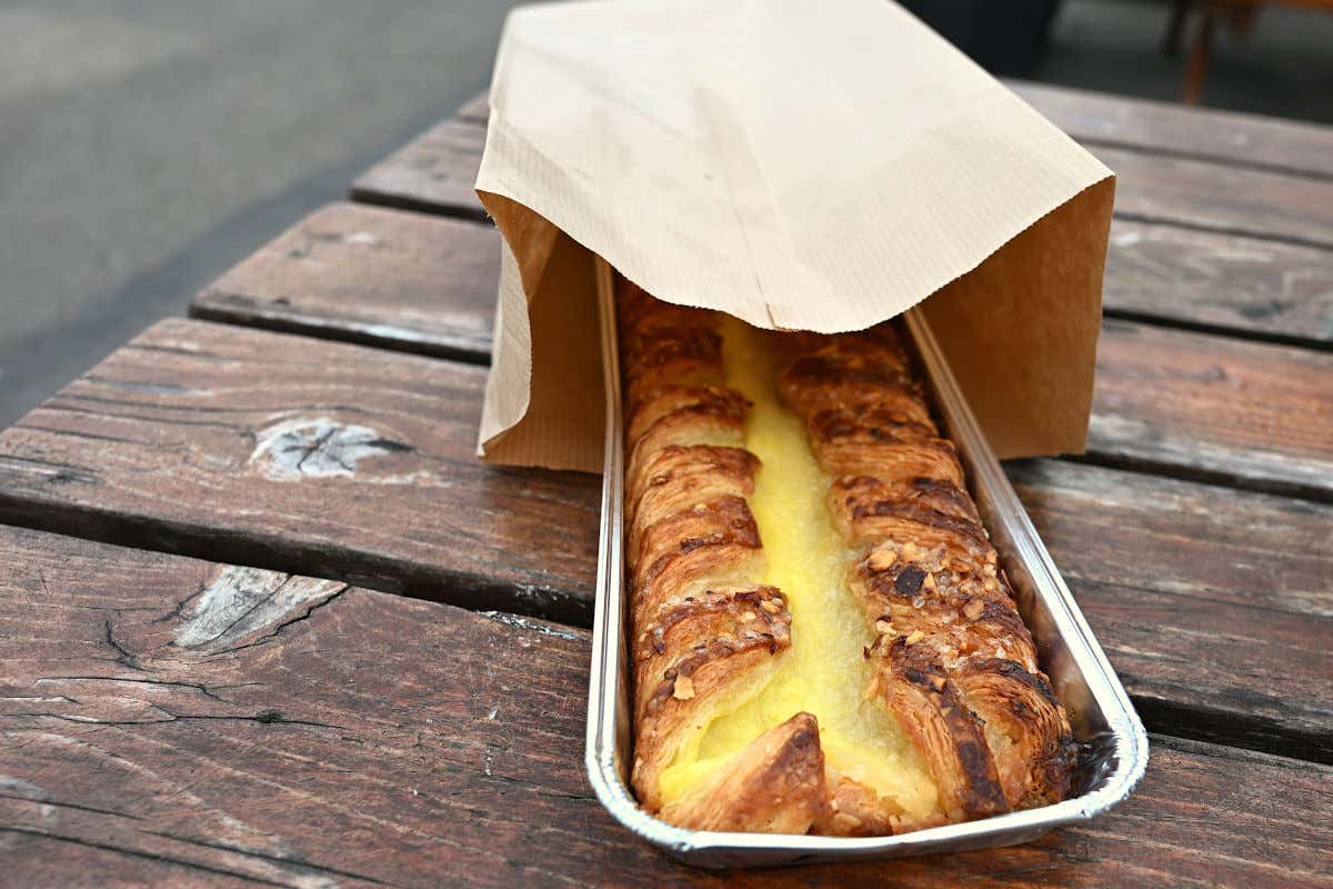 Wienerbrød, una pieza de hojaldre rellena de vainilla típica de la cocina en Dinamarca