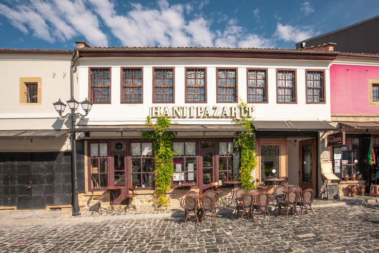 Strolling through the city center