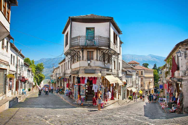 Las calles de Gjirokastra