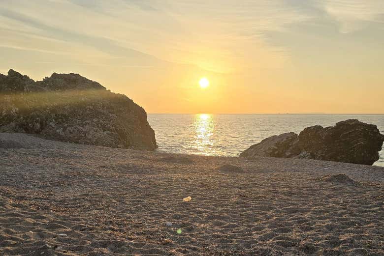 Pôr do sol na praia