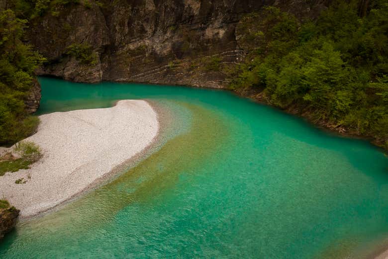 Os bañaréis en estas aguas turquesas