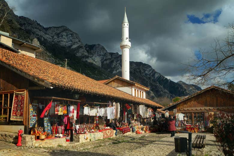 El antiguo bazar de Kruja