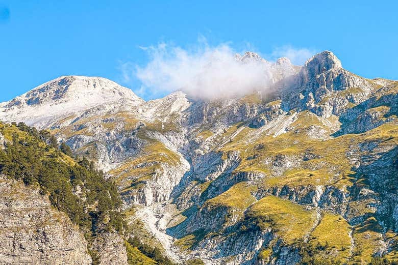 Panorámica de los Alpes albaneses