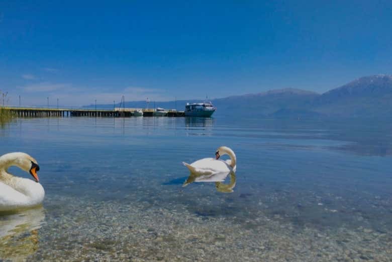 El paisaje del lago Ohrid