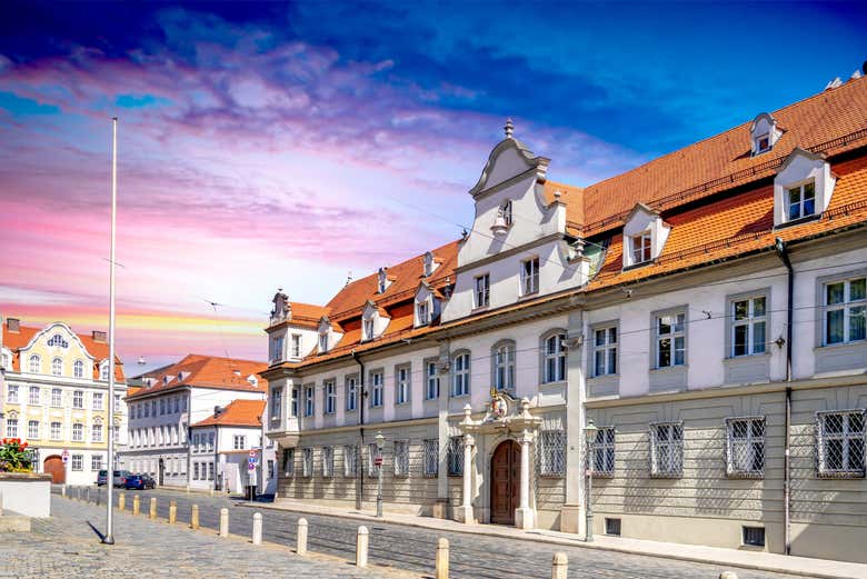 Calle Hoher Weg en el centro histórico de Augsburgo