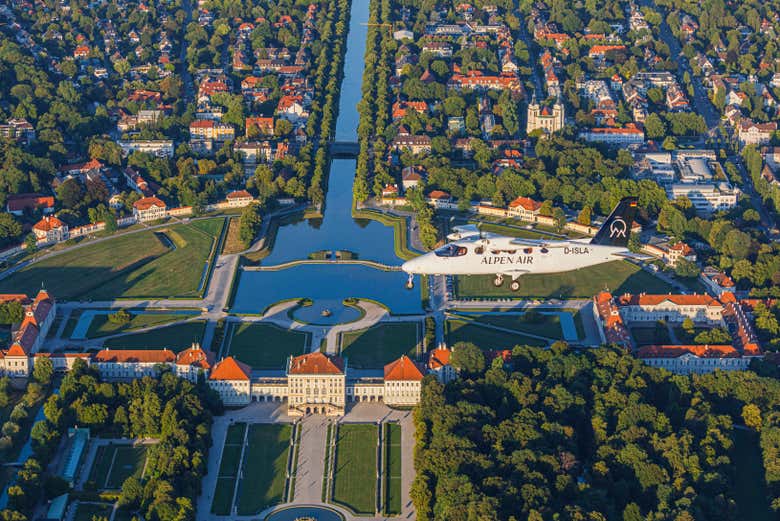 El Palacio de Nymphenburg a vista de pájaro