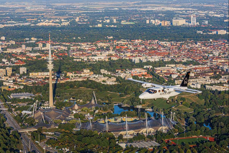 El parque Olympiapark desde el aire