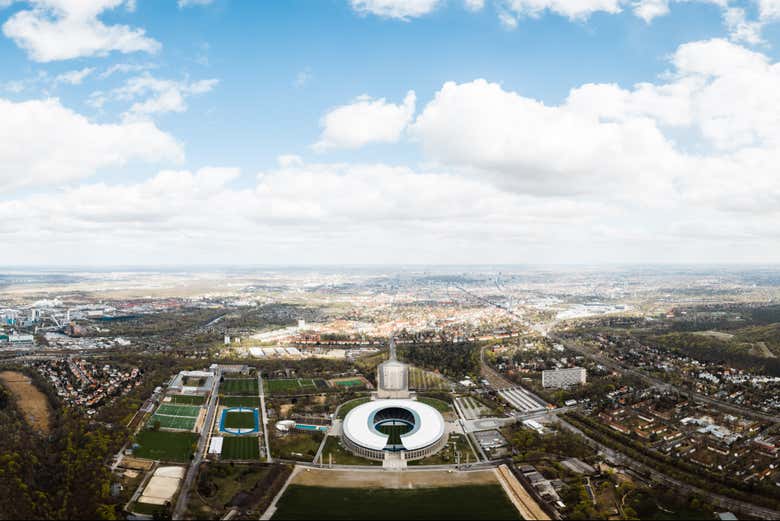 Vista aérea do estádio