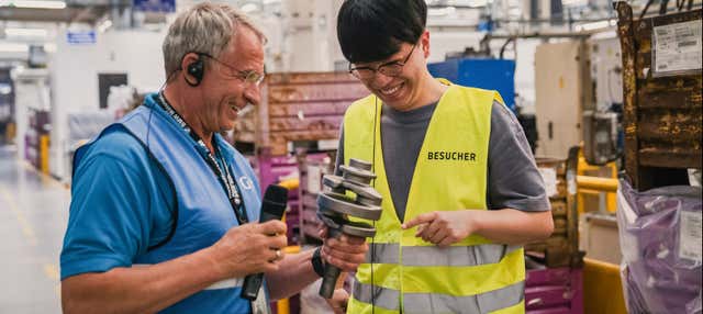 Visite d'une usine de motos BMW