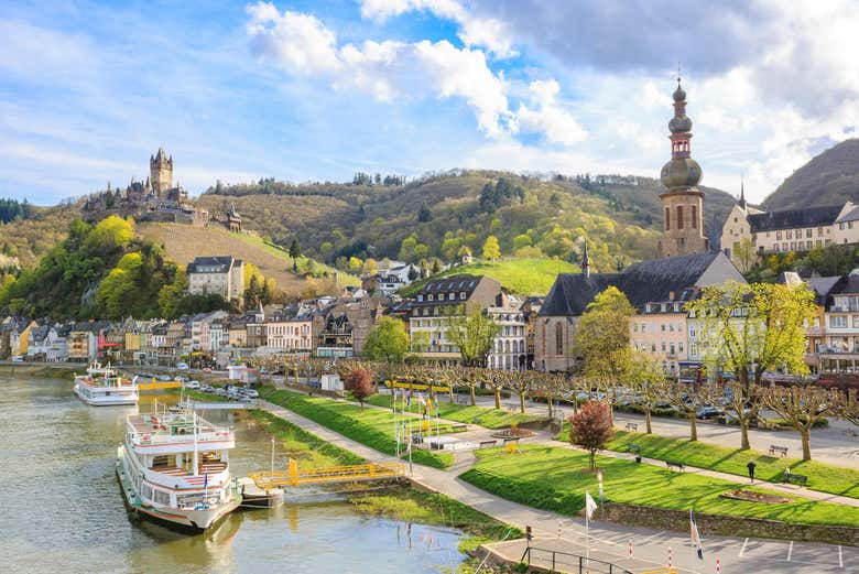 Cochem dal fiume Mosella