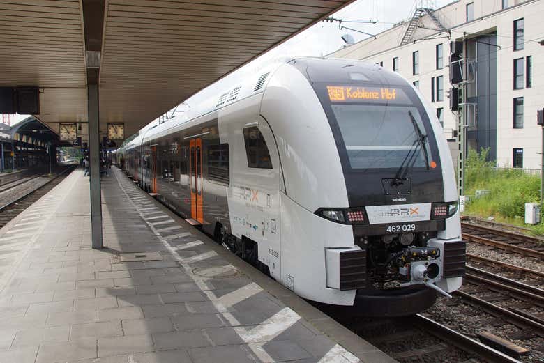 O trem em que viajaremos de Colônia para Bonn