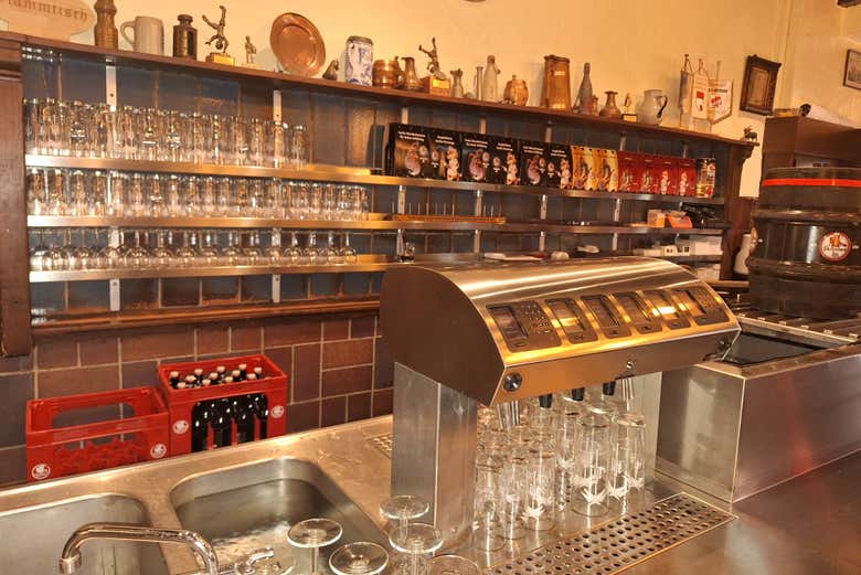 Barra de una de las cervecerías que visitaremos