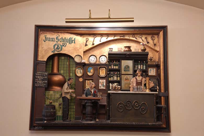 Maqueta de una de las cervecerías que visitaremos