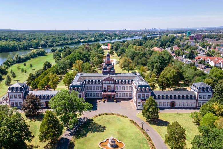 Vista aérea del palacio de Hanau