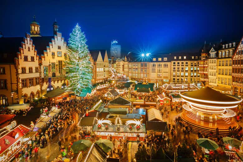 En el mercado de Navidad de Frankfurt