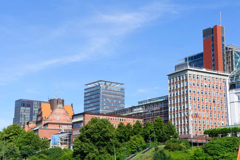 Edificios en el puerto de Hamburgo