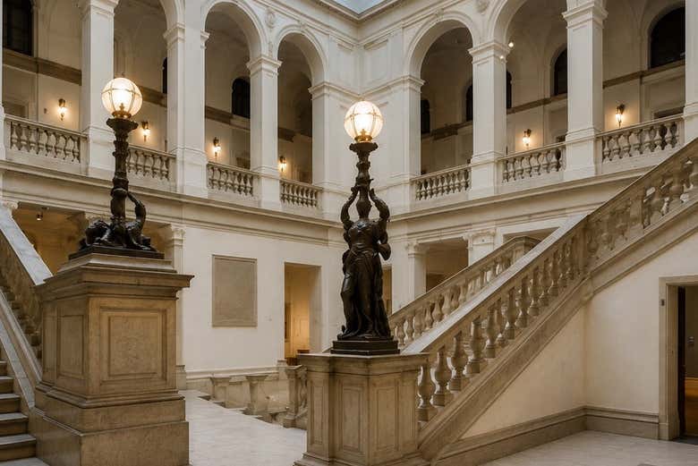 Escalera principal del museo Kunsthalle de Hamburgo