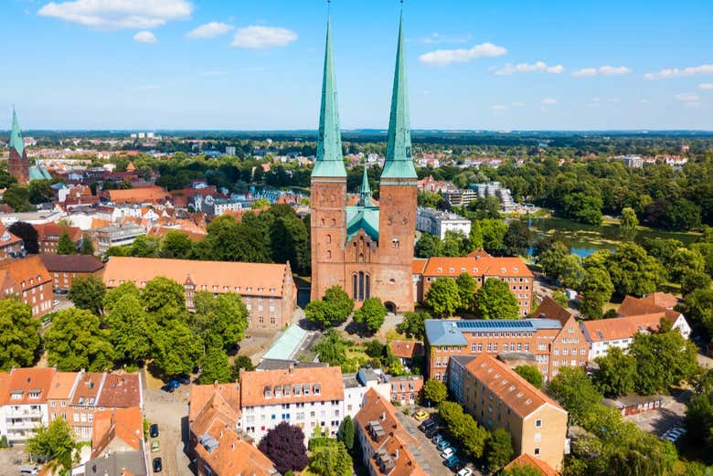 Vista aérea de la Catedral de Lübeck