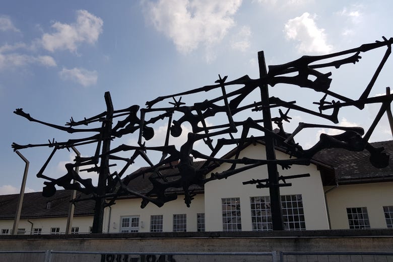 Barbed wire at the Dachau Concentration Camp