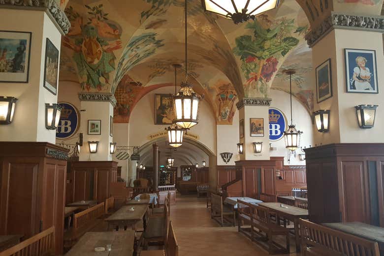 All'interno della birreria