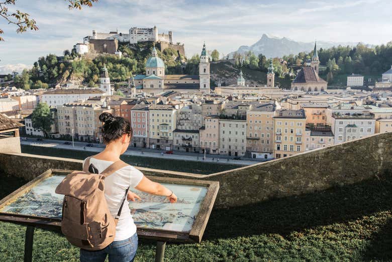 Contemplando los paisajes de Salzburgo