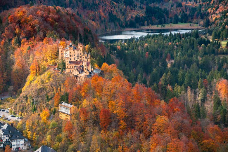 Un día de otoño en el castillo de Neuschwanstein