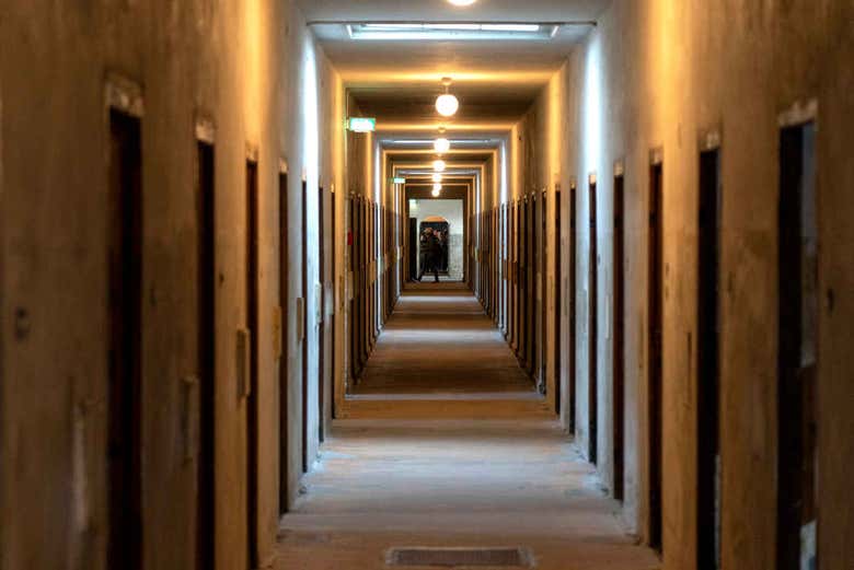 Pasillos del campo de concentración de Dachau