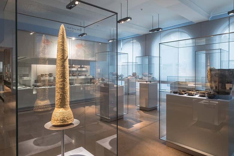 Podréis ver diferentes piezas de arqueología