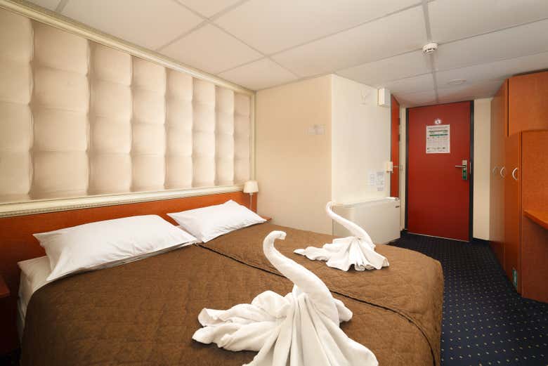 Uno de los camarotes del barco