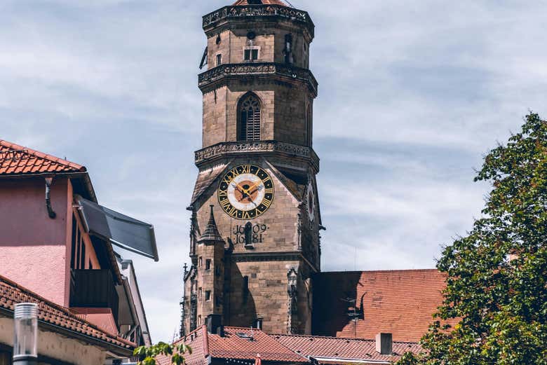 See the Stiftskirche, standing here since the Middle Ages