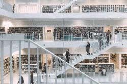Admire the striking architecture of the city library