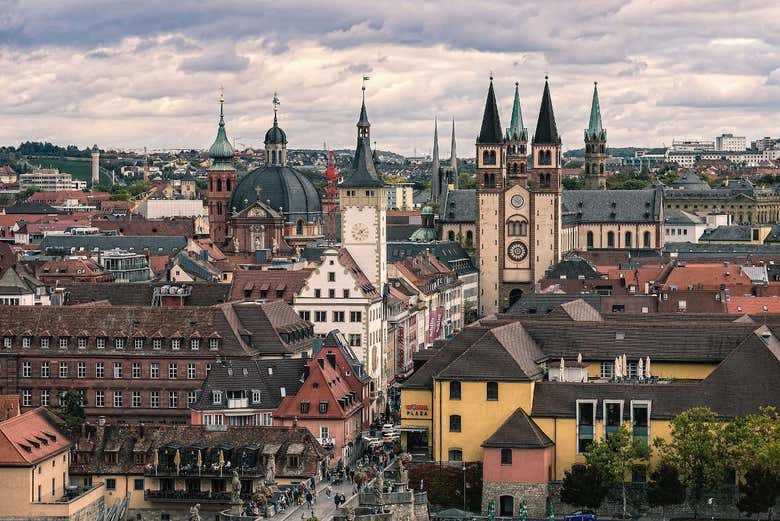 Bird's view of Würzburg