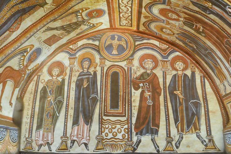Fresques dans l'église de Santa Coloma