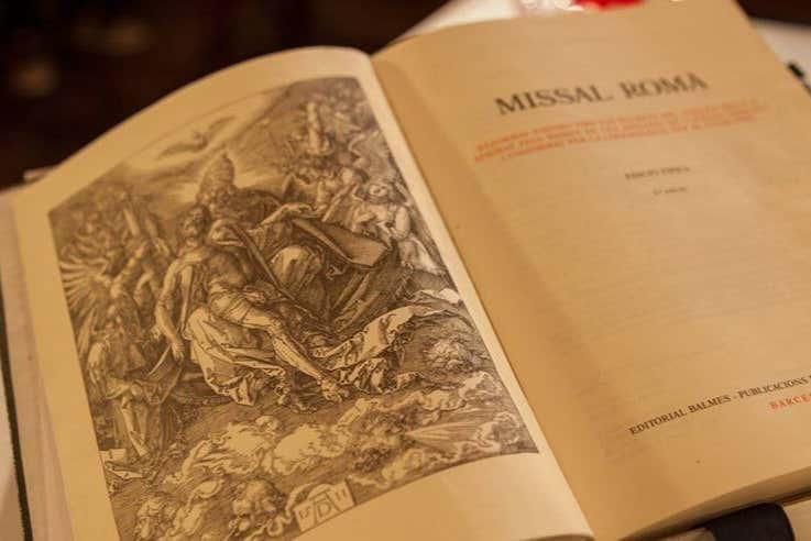 Misal en la iglesia de Sant Miquel de La Mosquera