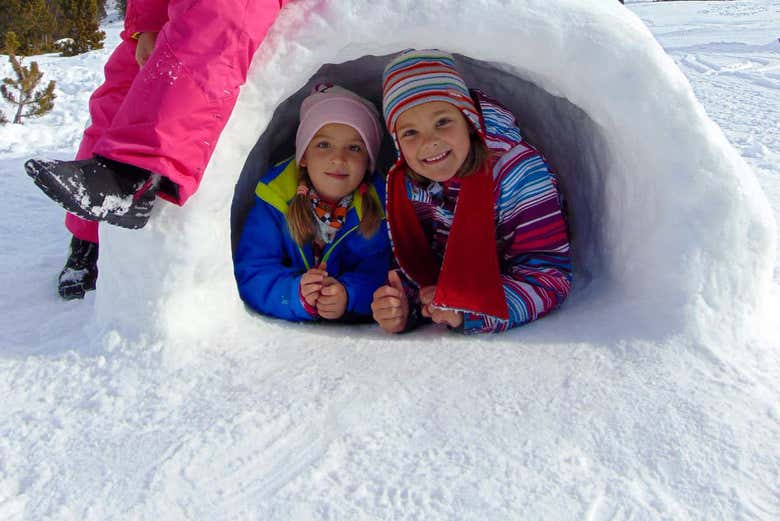 All'interno dell'iglù