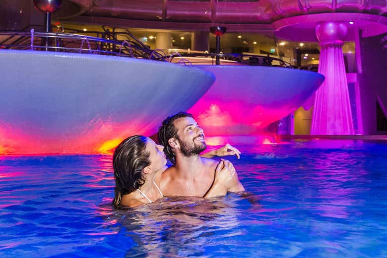 Couple enjoying the spa facilities