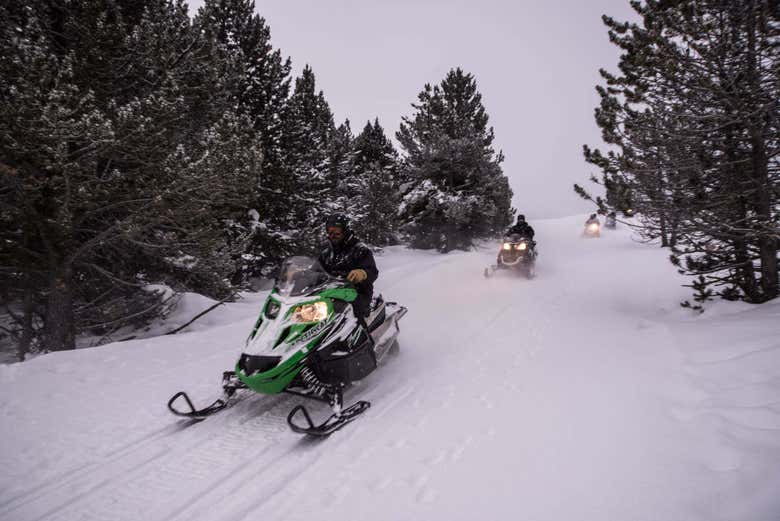 Snowmobile ride