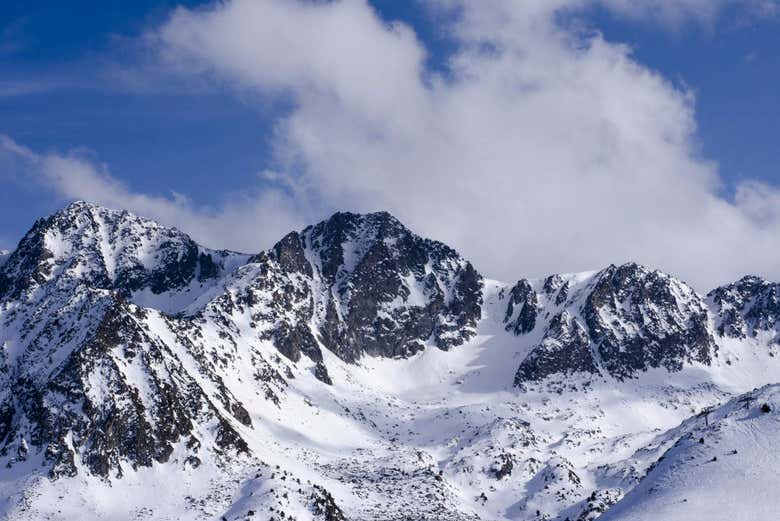 Vistas de las montañas en Grandvalira