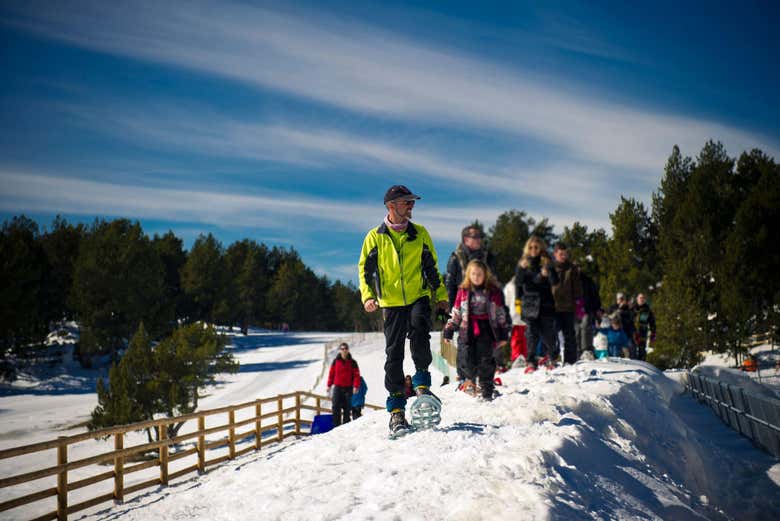 Passeio com raquetes de neve