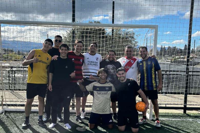 ¡El equipo de fútbol en Bariloche!