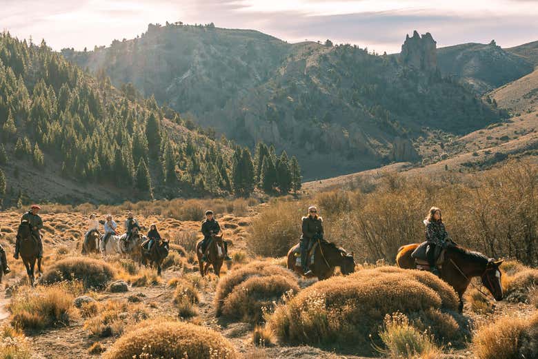 Disfrutando de la bella estepa patagónica 