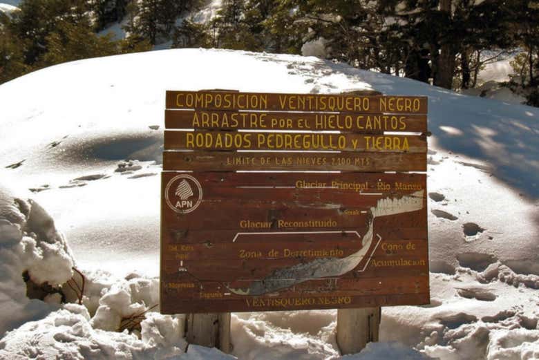 Letrero del Ventisquero Negro