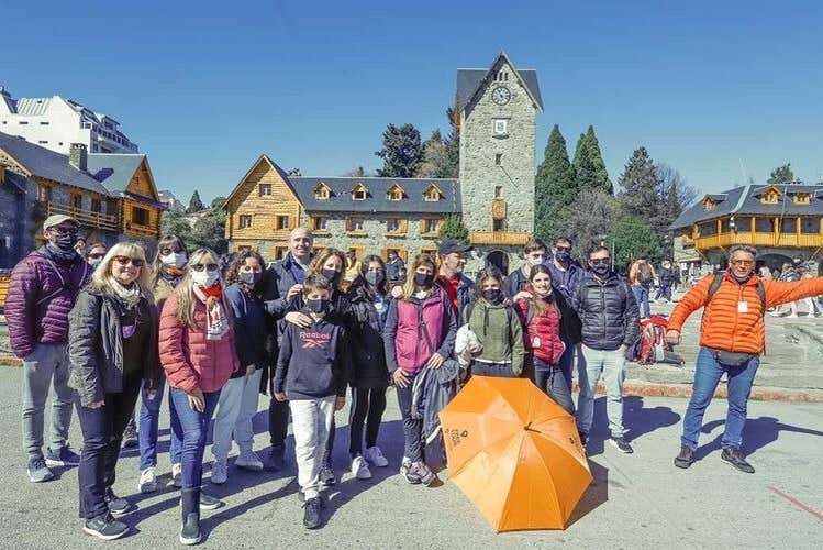 Disfrutando del free tour por Bariloche
