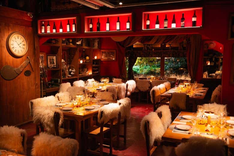 O elegante restaurante El Mallín