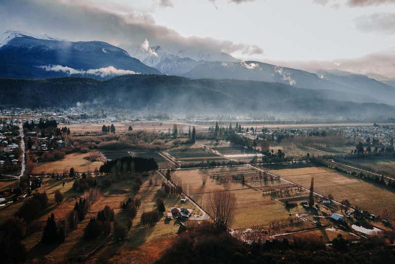 Vista do El Bolsón durante o dia